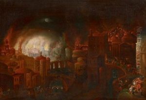 Der Fall Trojas by Jakob Isaacsz Swanenburgh