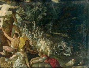 Die Sintflut by Jakob Isaacsz Swanenburgh