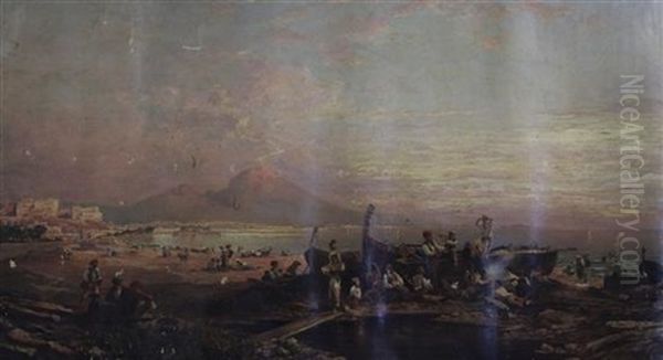 View Across The Bay Of Naples With Vesuvius In The Distance - view 1