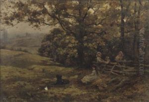 Children At Rest On The Edge Of A Wood