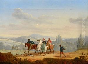 Scene De Chasse Au Cerf