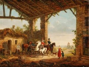 La Visite Des Cavaliers by Jacques Francois Joseph Swebach-Desfontaines