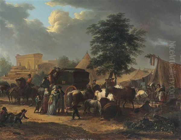Marche Aux Chevaux by Jacques Francois Joseph Swebach-Desfontaines
