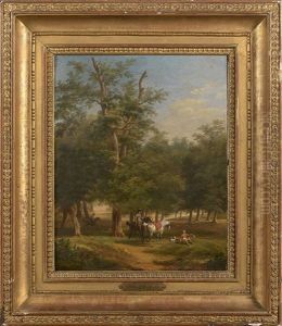 Le Piqueur Victor En Foret by Jacques Francois Joseph Swebach-Desfontaines