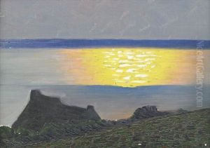 Kustlandskap I Solnedgang by Pelle Swedlund