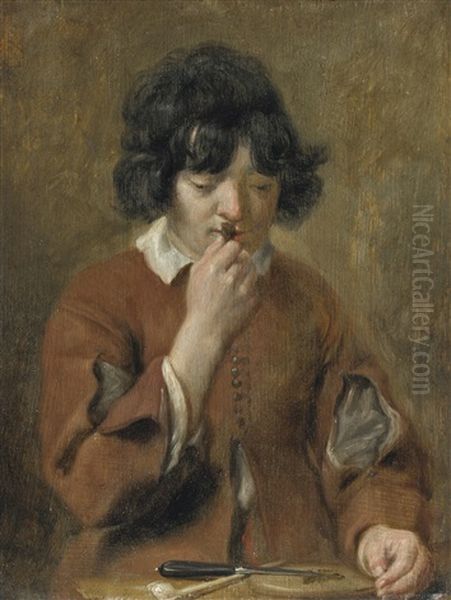 Young Boy With Tobacco - view 1