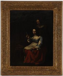 Jeune Femme Et Sa Domestique Dans Un Interieur
