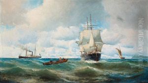 Naval Scene From Oresund