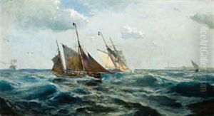 Skipstrafikk Ved Kysten by Christian Fredrik Swensson