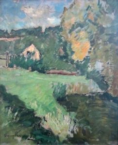 Maison Dans La Campagne Verdoyante