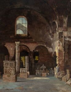 Study From Nature, Stonemason's Studio, Paris, 1871 by Clement Nye Swift