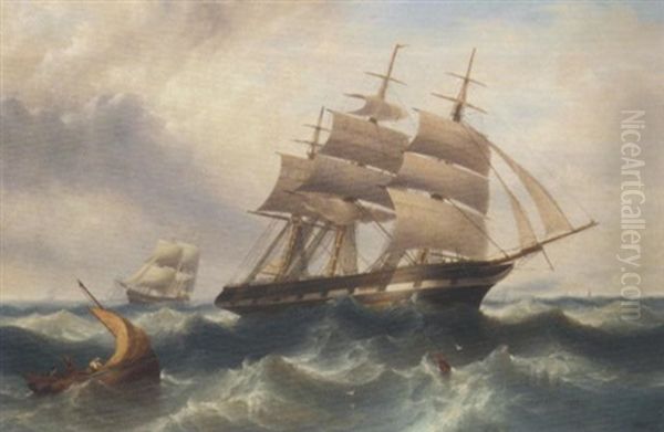 The "amoor" Running Under Reduced Sail In The Channel Off Dover - view 1