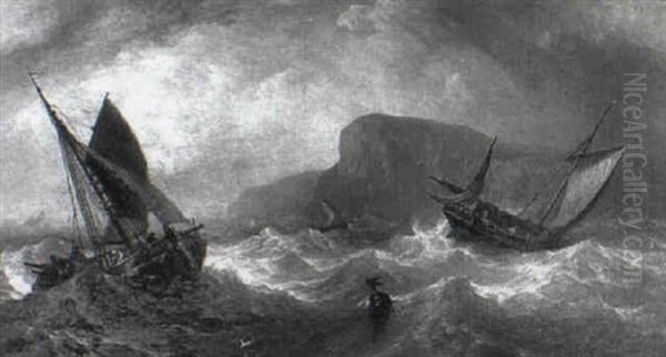 Fishing Vessels (off Whitby?) - view 1