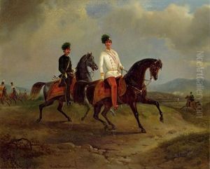 Kaiser Franz Josef Zu Pferd by Rudolph Swoboda the Elder