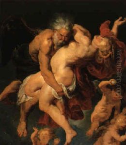 Boreas Raubt Oreithia by Emmerich Alexius Swoboda von Wikingen