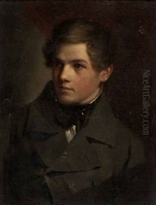 Selbstbildnis Des Sehr Jugendlichen Malers E. Swoboda by Eduard Swoboda