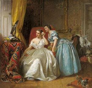 Damen Bei Ihrer Toilette by Eduard Swoboda