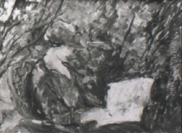 Woman And Man Reading - view 1