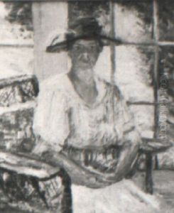 Woman On Veranda