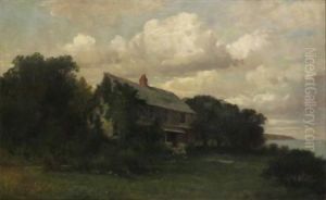 Farmhouse By A Lake by James Brade Sword