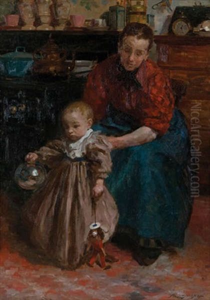 Mother And Child In Interior - view 1
