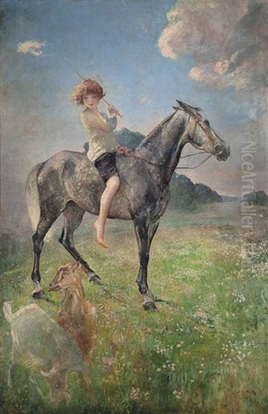 Equestrian Portrait Of Lady Mercy Marter, Daughter Of Frances, Countess Of Warwick - view 1