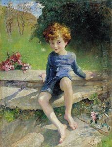 Portrait Of George Lewis by Anna Louisa Robinson Swynnerton