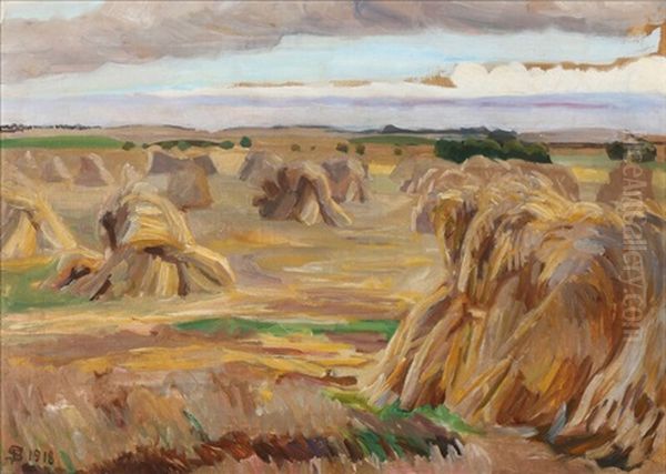 A Harvestlandscape On A Summerday - view 1