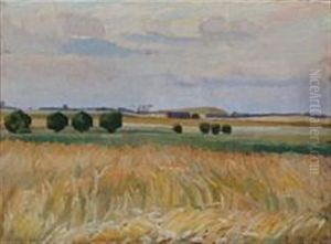 Danish Landscape With Fields by Fritz Syberg