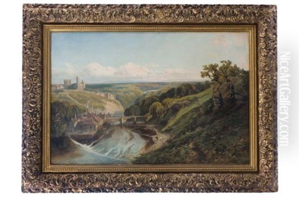 Paisaje Con Rio Y Puente - view 1