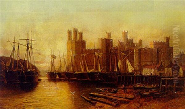 Caernarvon Castle From The Quay - view 1