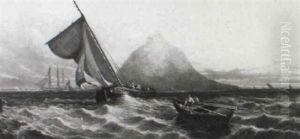 Fishing Boats Off St. Michael's Mount by John C. Syer
