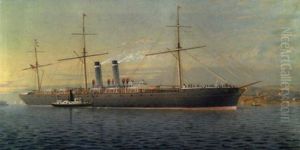Steamboat Passing Through The Narrows, Ft. Lafayette In The Distance