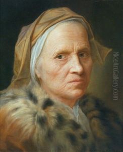 Bildnis Einer Alten Frau Mit Einem Pelzkragen (after Balthasar Denner) by Lotte Sykora