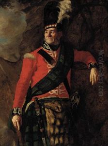 Portrait Of Hugh Stewart In Uniform by John Syme