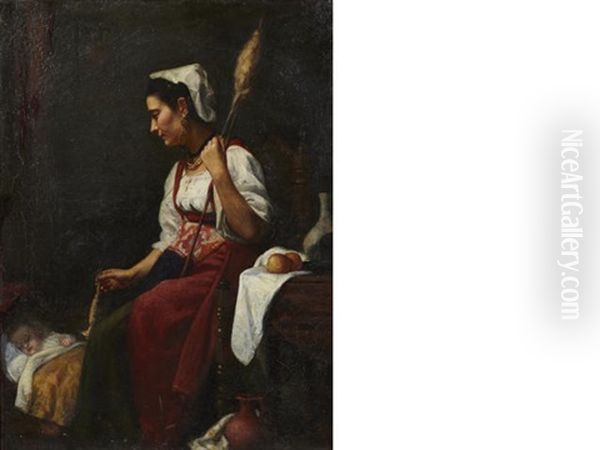 A Mother And Child In An Interior - view 1