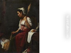 A Mother And Child In An Interior by William Robert Symonds