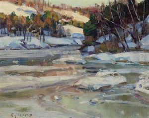 Snow On The Stream by George Gardner Symons