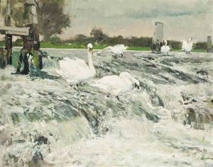 Fishers On The Weir by William Christian Symons
