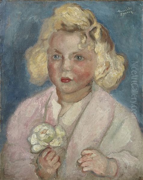 Portrait D'enfant A La Fleur Blanche - view 1