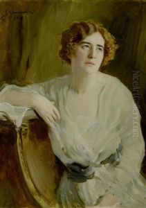 Portrait Wohl Der Grafin Wrbna Kaunitz by Boleslaw Von Szankowski