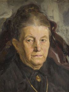 Portrait Of A Woman by Felicjan Szczesny-Kowarski