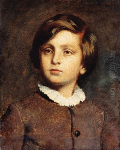 Boy In A Dress With White Collar - view 1