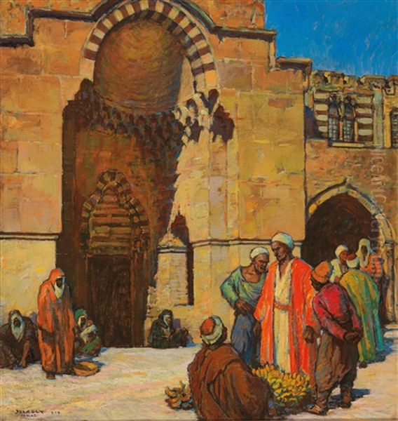 Street Sellers Outside A Mosque In Damascus - view 1