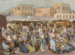 Markt In Aleppo by Andar Szekely von Doba