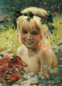 Madchen Im Blumenfeld by Fueloep Szenes