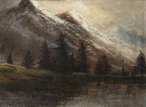 Lake In The Mountains by Jeno Szepesi-Kuszka