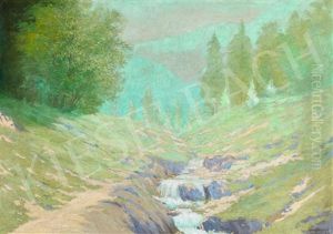 Brook In Spring by Jeno Szepesi-Kuszka