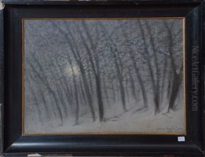 Paysage Enneige by Jeno Szepesi-Kuszka