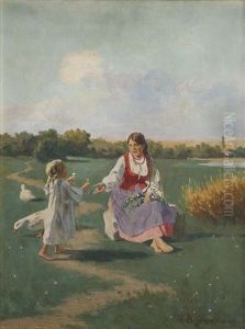 Woman With Child by Wladislaw Karol Szerner
